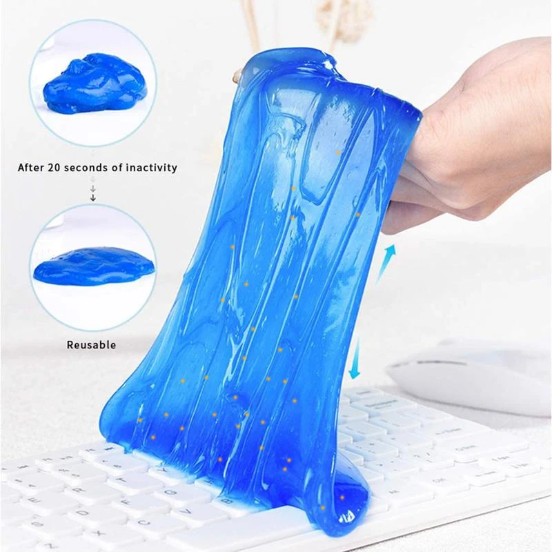 Limpiador de teclado de arcilla para limpieza de Interior de coche, pegamento de limpieza de Gel, Slime Toys, masilla de barro, USB para portátil, 60ML