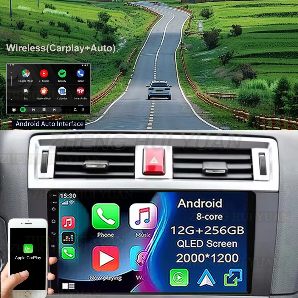 Android 16 For Subaru Outback Legacy 2014 - 2018 GPS Car Radio Stereo Navigation Multimedia Player Wireless CarPlay Auto Audio