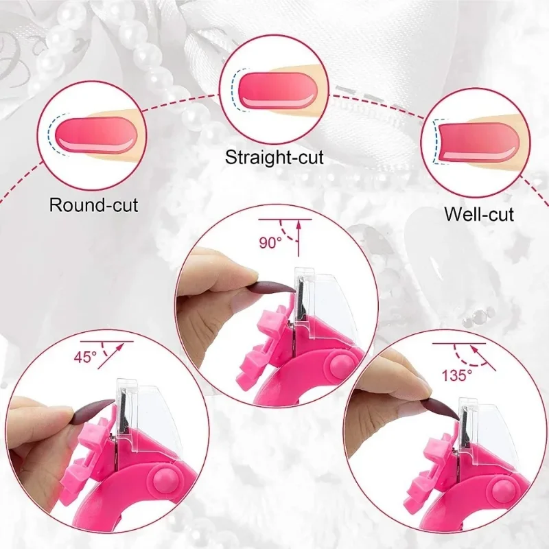 Professional Nail Capsule Cutter Acrylic False Nail Clipper Special Type U Word Tips Edge Cut Trimmer Adjustable Manicure Tools