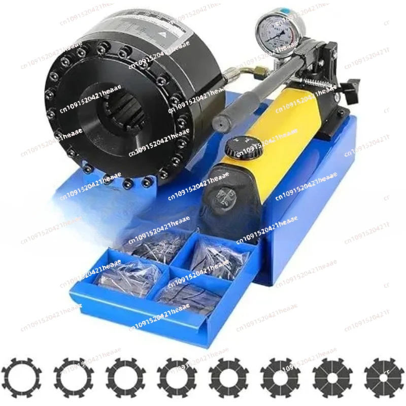 Suitable for Manual Hydraulic Crimper Hose Crimping Tool Portable with 8 Die Sets