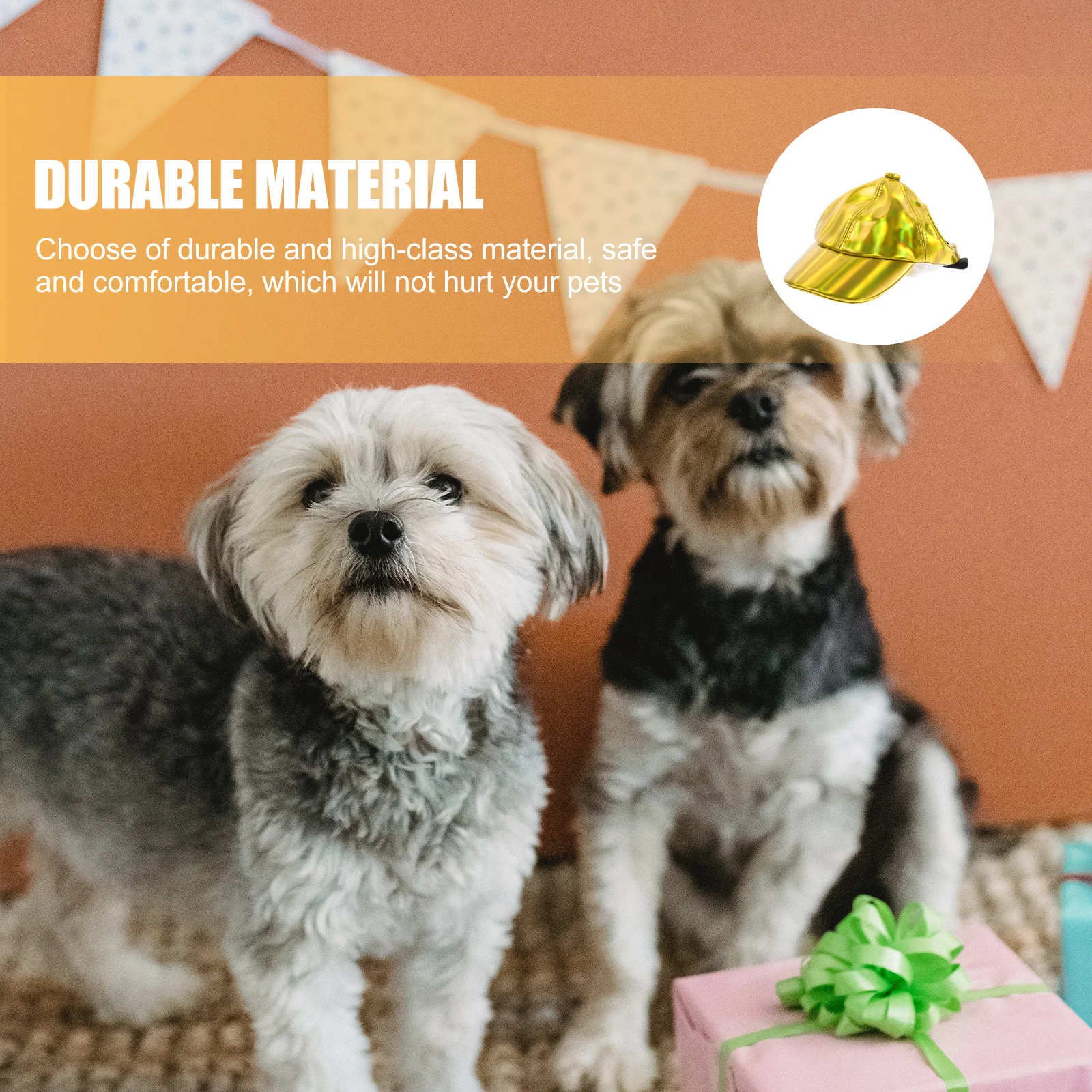 

Stylish Dog Hat Durable Pet Accessory Bright Color Baseball Cap Wear-Resistant Decorative Puppy Hat for Holidays