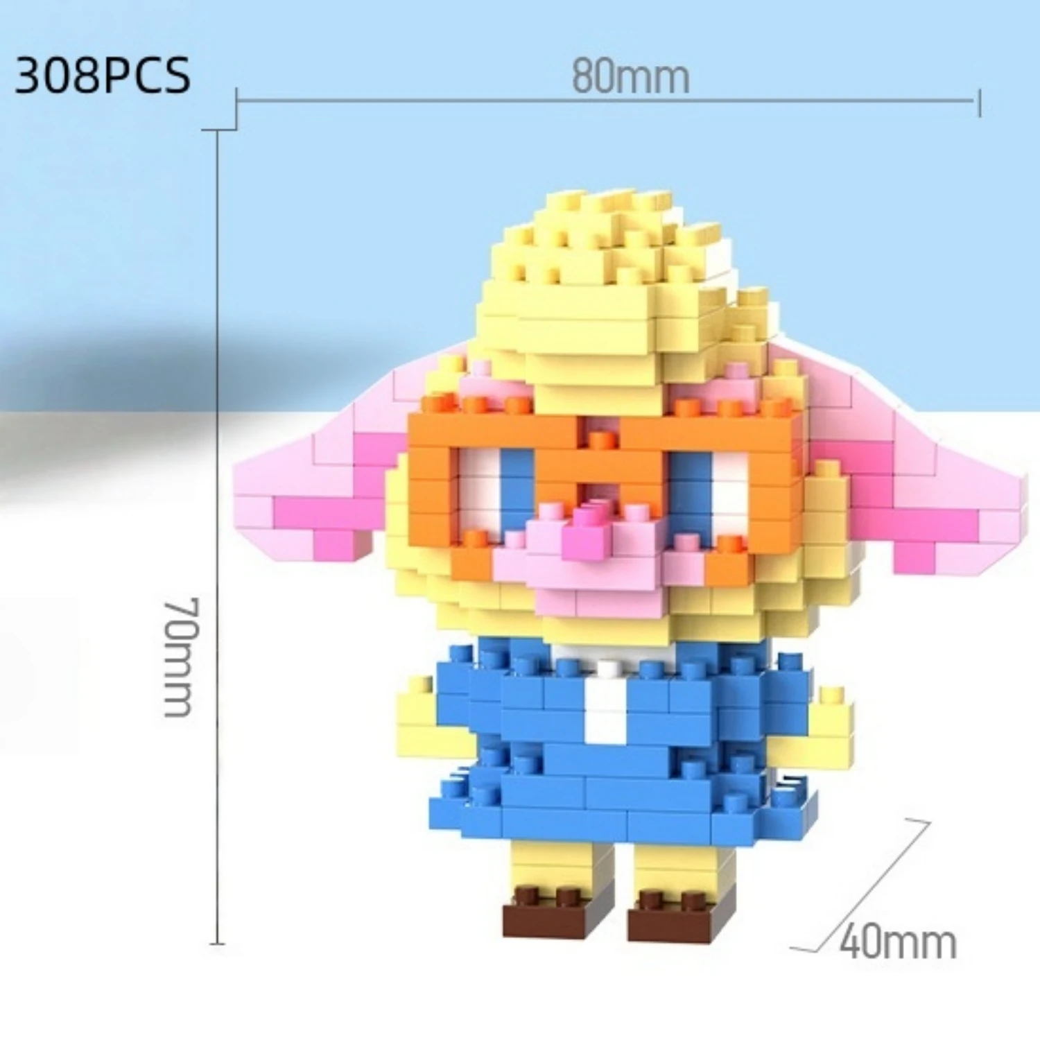6 cm hoge deeltjesbouwstenen assemblage speelgoed mini desktop ornamenten kamerdecoratie Halloween Kerstmis anime cartoon kawaii
