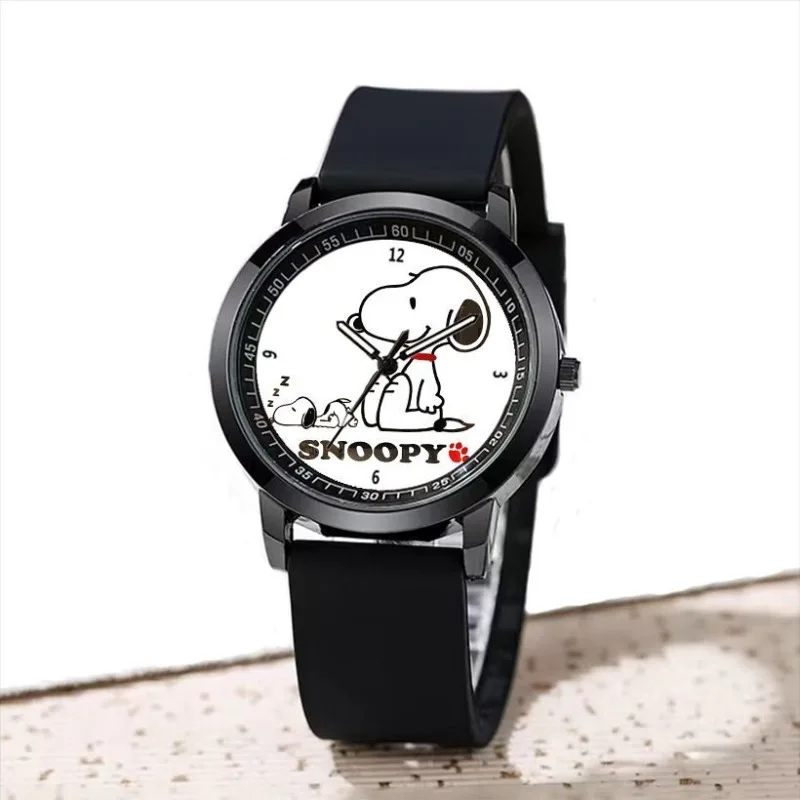 New Snoopy Cartoon Kawaii Watch Men and Women Students Fashion Cartoon Cute Trendy Fun Pointer Quartz Watch Gift view 4