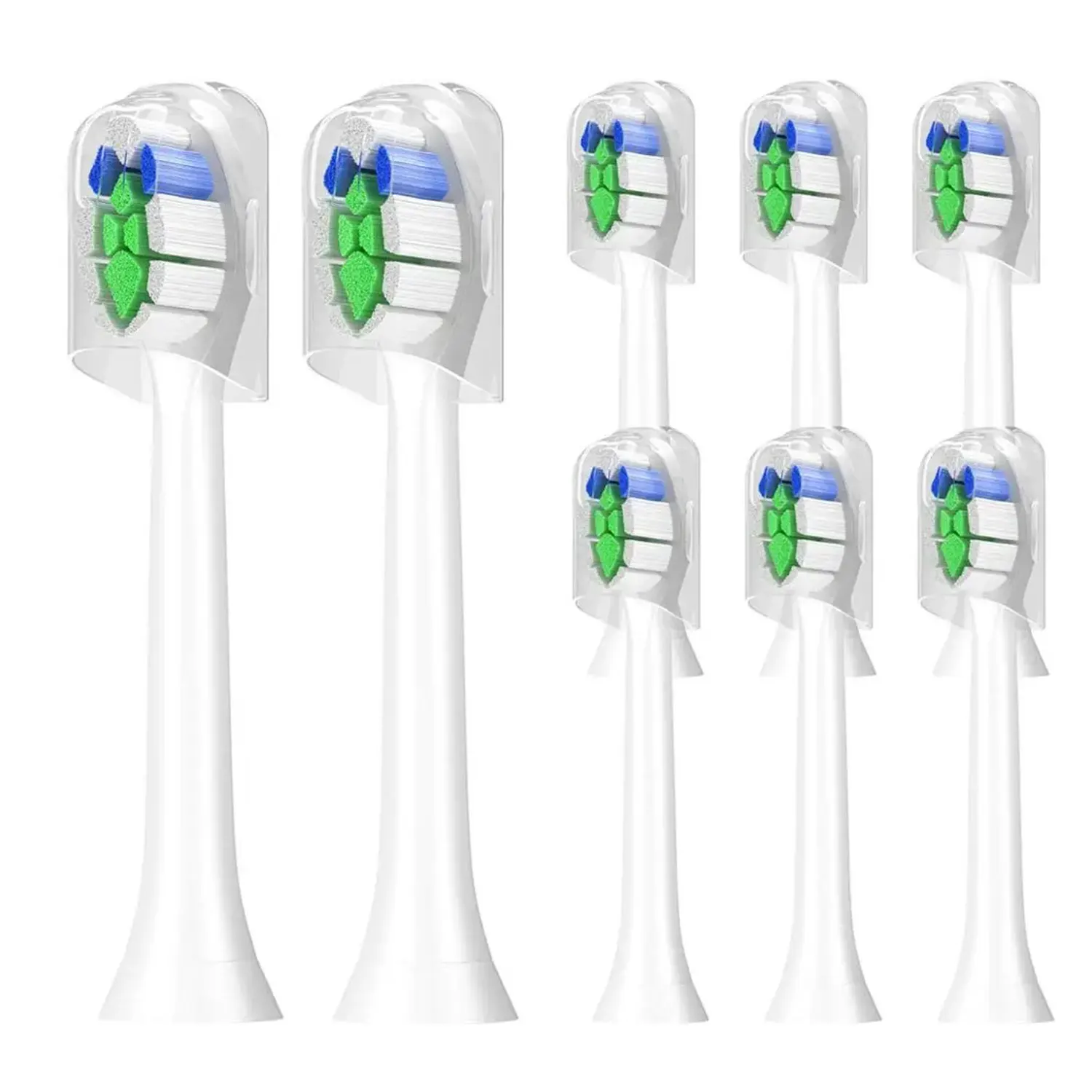 8pcs Toothbrush Replacement Heads Compatible with Phlips Sonicare ProtectiveClean DiamondClean C2 G2 W 4100 5100 Plaque Control