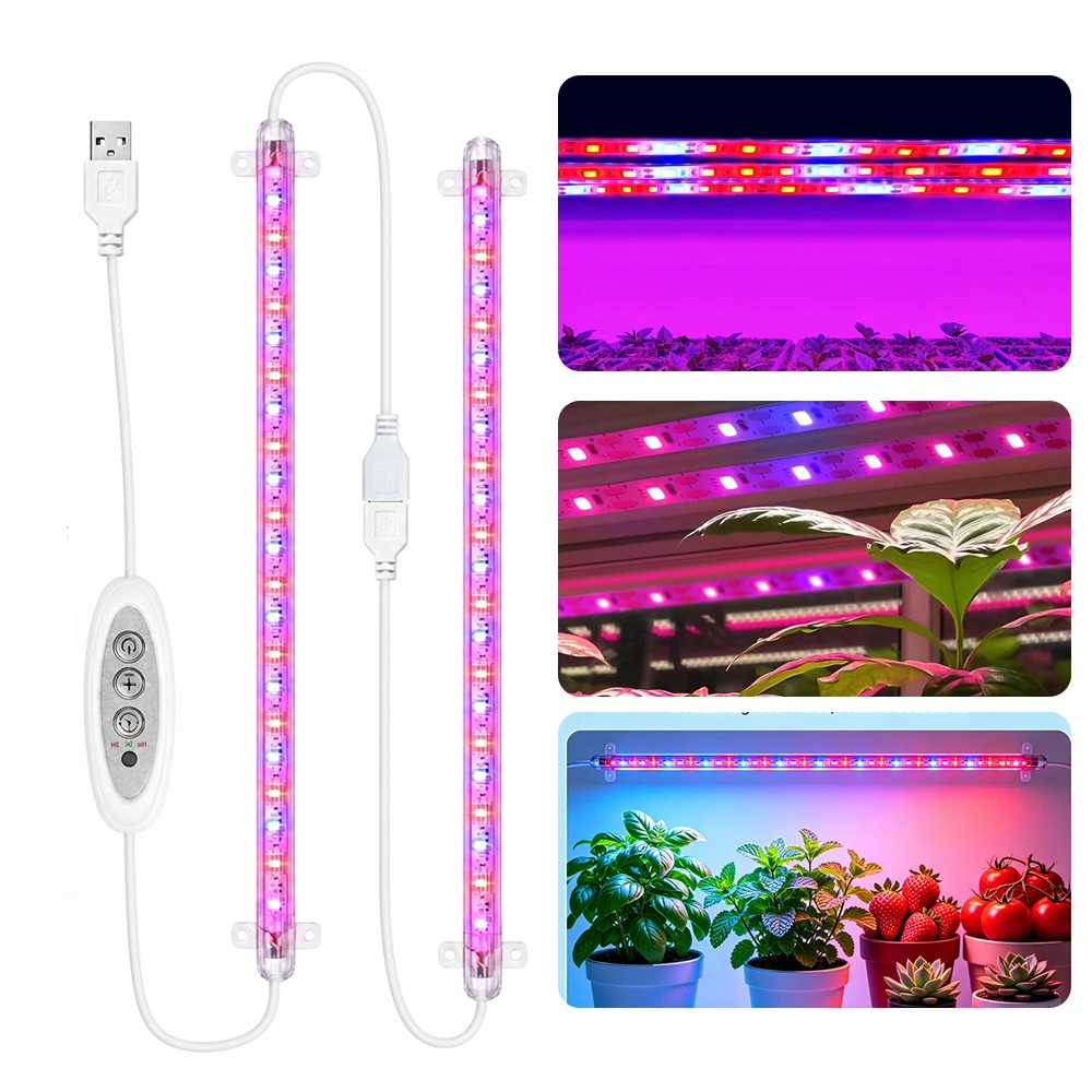 Led Plant Light Strip - Two Strip Growing Lamp for Indoor
