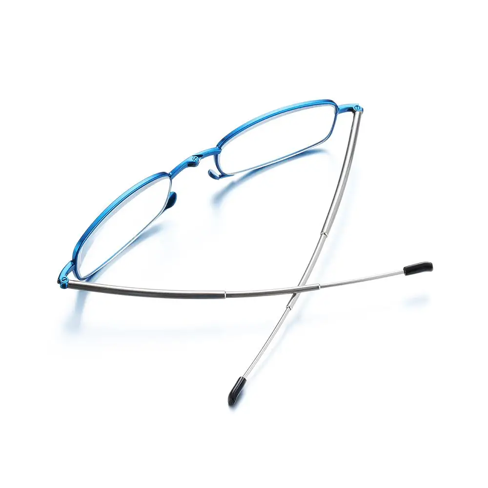 Folding Reading Glasses for Men Women Portable Telescopic Legs Rotation Presbyopia Eyeglasses with Glasses Case Strength+1.0~4.0