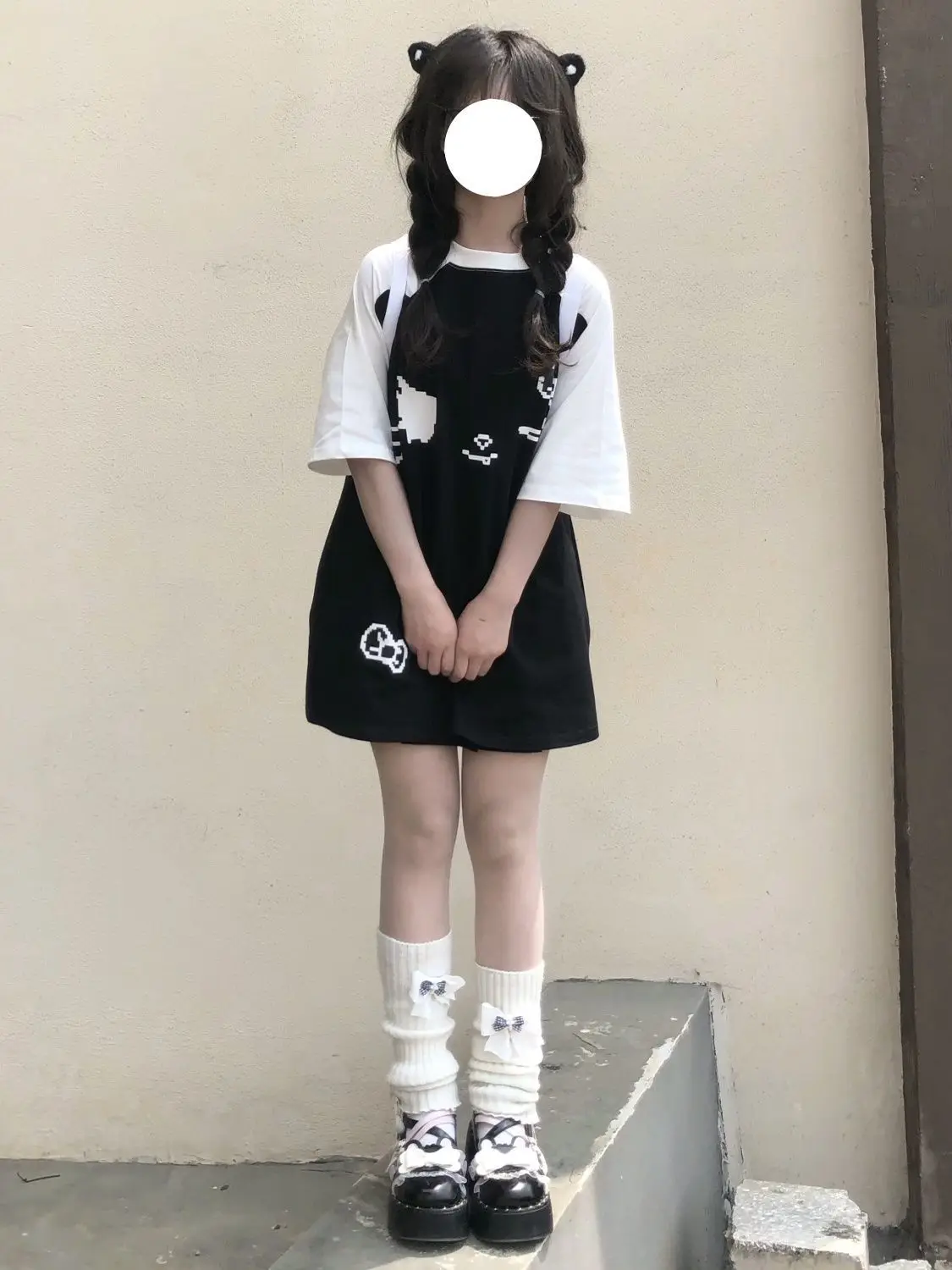 تي شيرتات قصيرة الأكمام للسيدات كورية مستوحاة من القطن مريح وفضفاض مناسب كبير الحجم عصري جمالي برقبة دائرية ملابس غير رسمية للشارع