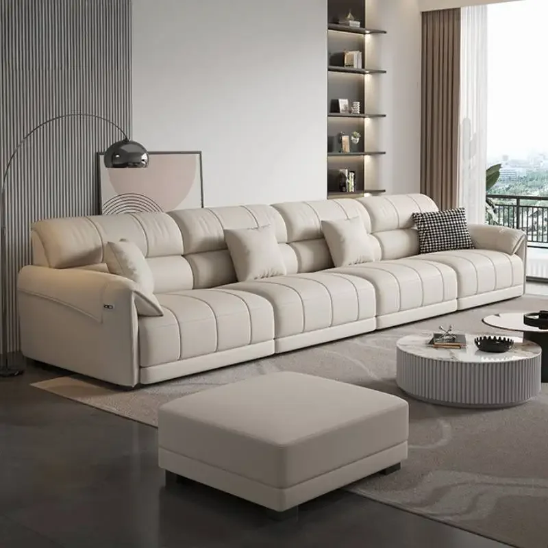 

Electric Armrest Wood Sofas Design Extendable Lounges Double Puffs Sofas Lazy Salon Recliner Divano Soggiorno Unique Furniture