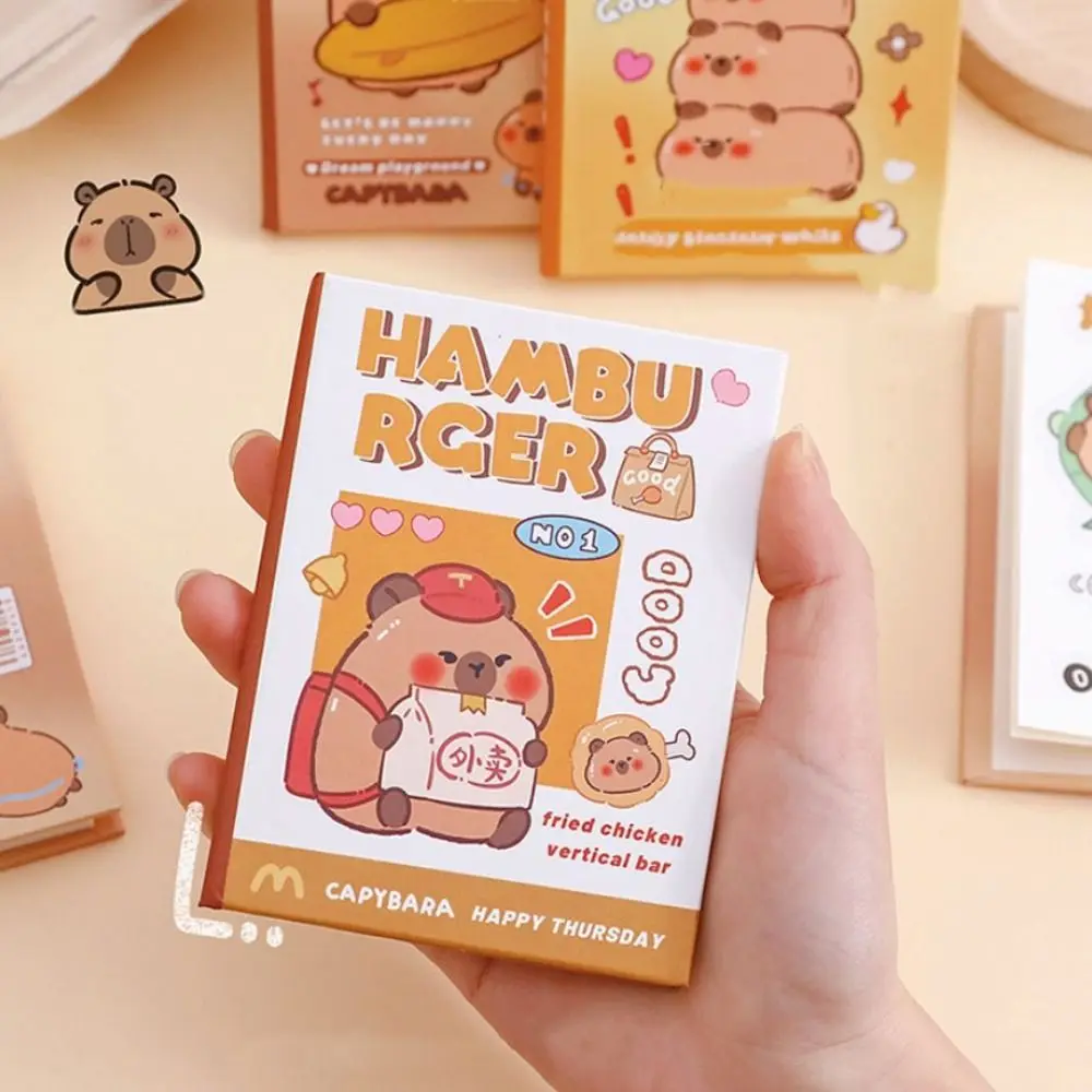

Memo Note Kawaii Capybara A7 Notebook Portable Cartoon Small Pocket Notepad Cute Mini Writing Pad Office