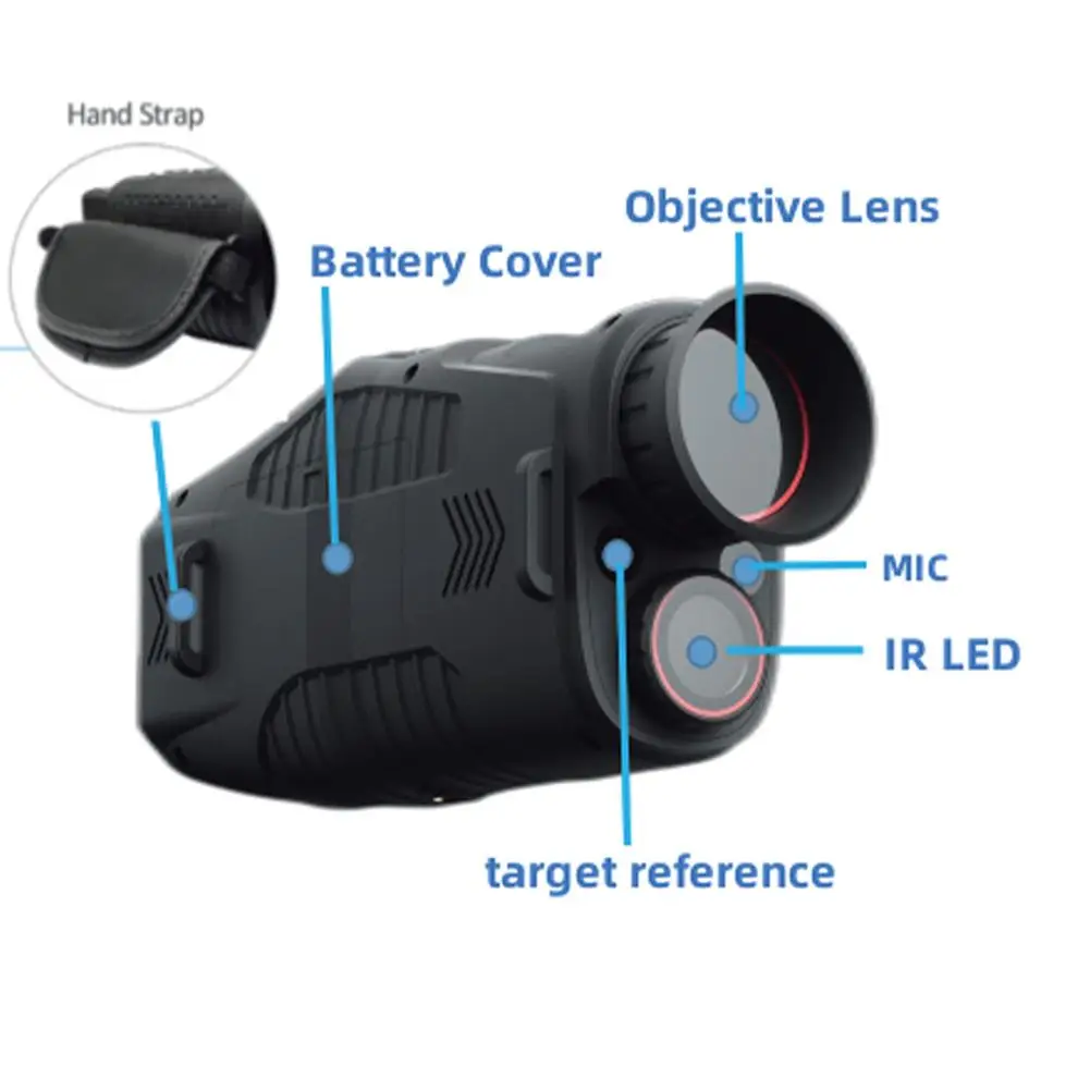 Monocular infrarrojo R11 1080p, dispositivo de visión nocturna, Zoom Digital 5X, 300m, distancia de visión oscura completa para fotografía nocturna