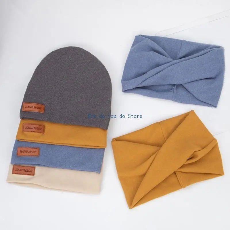 مجموعة وشاح قبعة الشتاء 19QF للأطفال من الكشمير الصناعي قبعة دافئة مع مجموعة وشاح #2