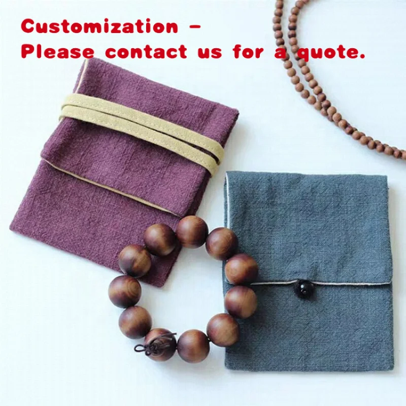 

custom.Custom Linen Cotton Jewelry Envelope Bag Jewelry Packaging