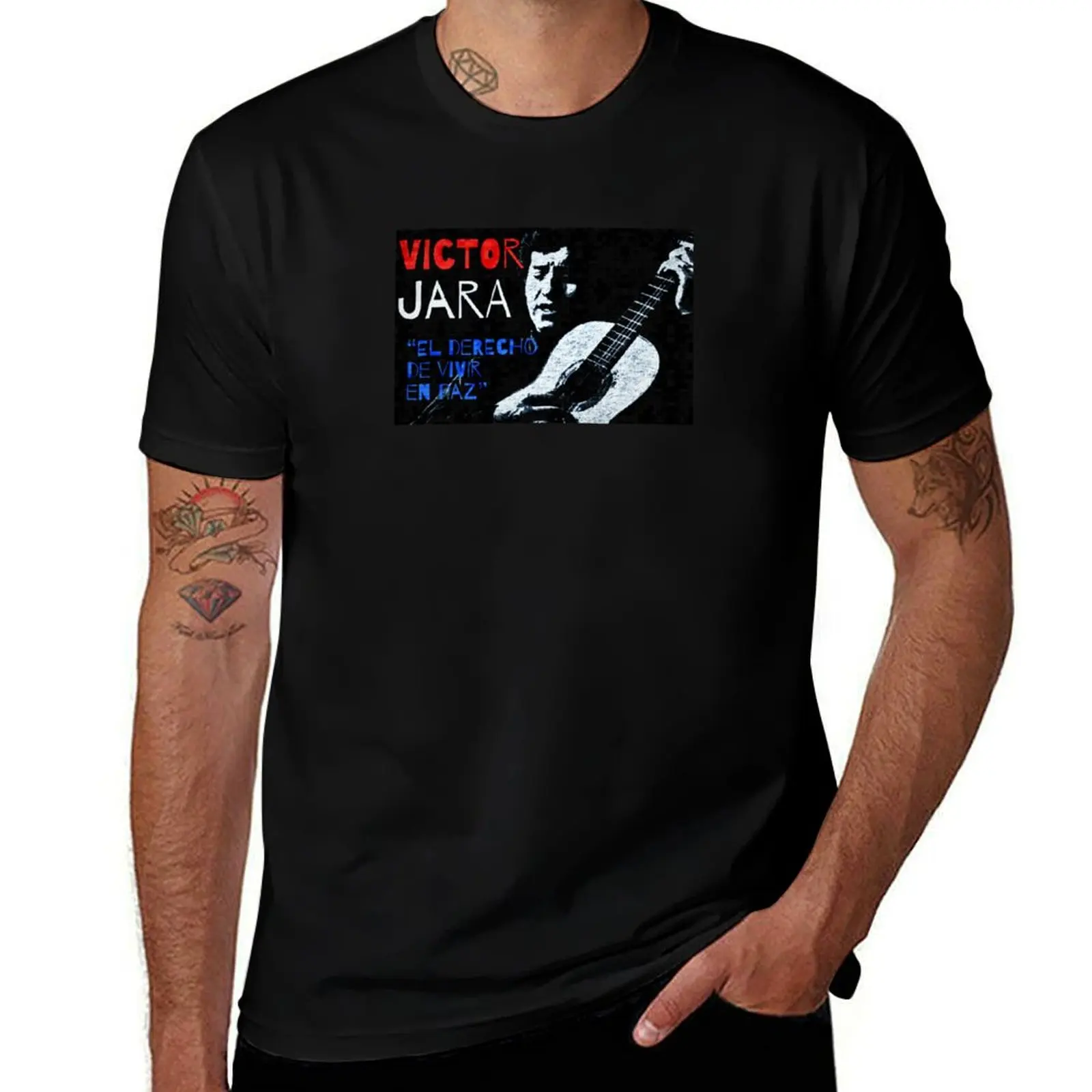 Victor Jara - El derecho de vivir en paz / The right to live in peace T-Shirt Casual Holiday Short Sleeve Tee T-Shirt