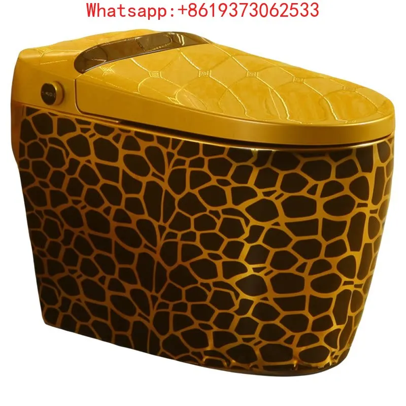 New Black and Gold Smart Toilet Siphon Luxury New Chinese Retro Pumping Personalized Creative Gold Toilet