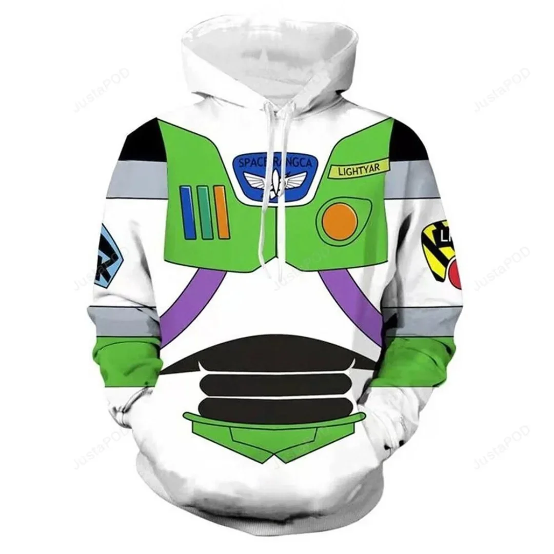 Disney Toy Story 3D Bluza z nadrukiem Mężczyźni Damska bluza codzienna 3D Y2k Bluza z zamkiem błyskawicznym Harajuku Street Hoodie Buzz Lightyear