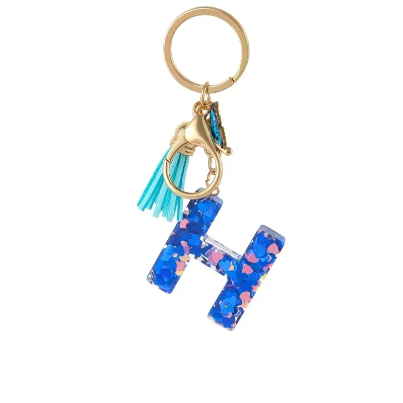 Custom Blue Butterfly Keychain, Personalized Gift