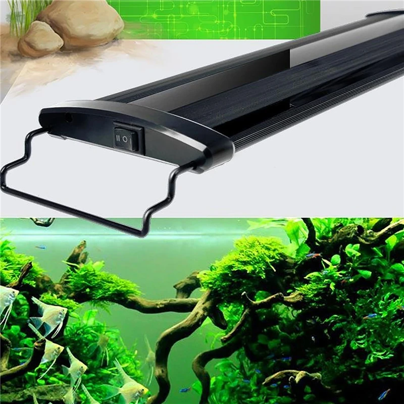 30-120cm LED Aquarium Light Multi-Color Full Spectrum Slim Fish Tank Aquatic Plant LandscapingMarine Grow Lighting Lamp