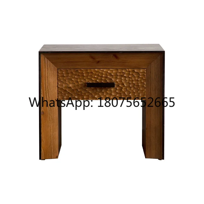 Second-hand style sofa side table retro small square table for small apartment for home