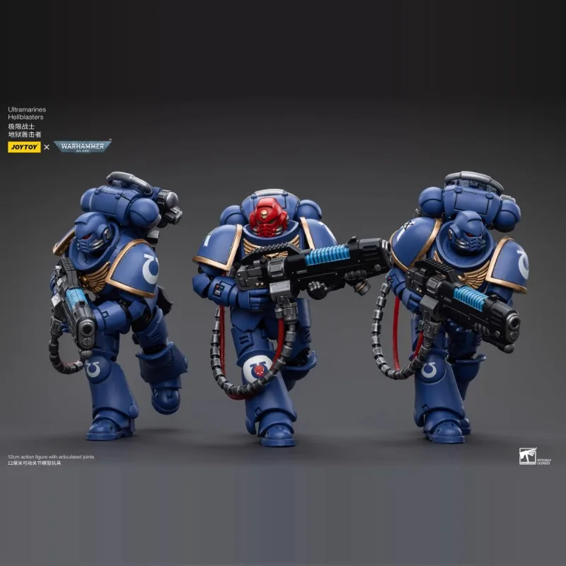 JOYTOY Warhammer 40K figuras de acción escala 1/18 Ultramarines Hellblasters modelos militares articulados muñeca niño juguetes ornamento regalo