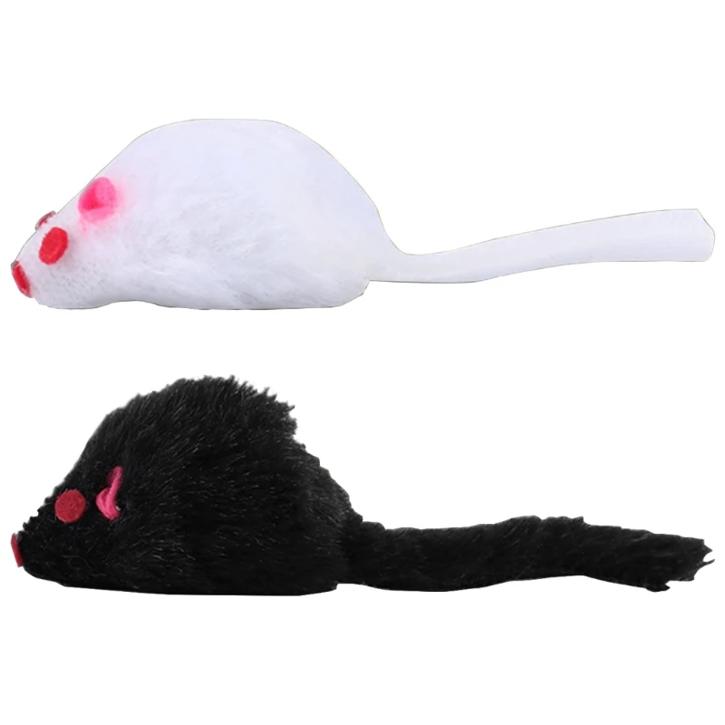 Rattle Mouse Toy for Pet for Cat Plush Squeak for Play Catch Interactive Mic Dropship
