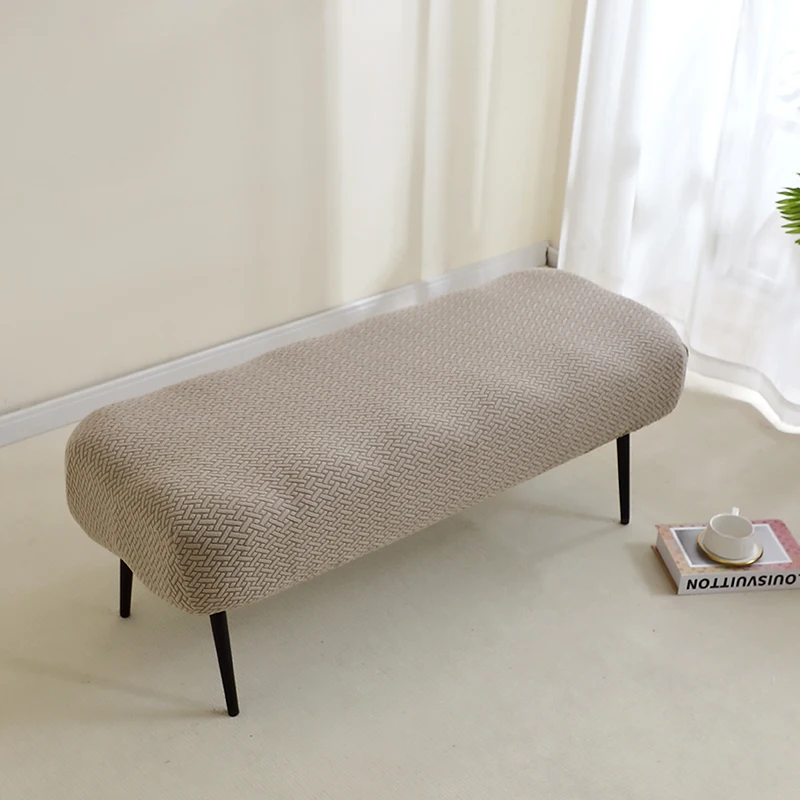 Cubierta de banco largo elástico, cubiertas de taburete de Piano antisuciedad de Jacquard, Protector de banco de cocina extraíble y lavable para comedor, dormitorio