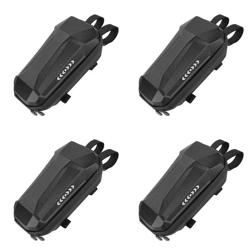 

【BIG SALE】4X Electric Scooter Front Bag Waterproof EVA Hard Shell Bags Reflective Handlebar Hanging Bag Storage Bag 2L