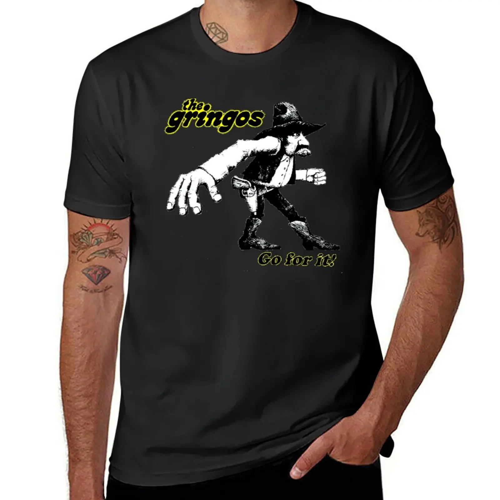 

The Gringos Gun fighter..Go for it! T-Shirt anime figures plus size tops T-shirts for men cotton