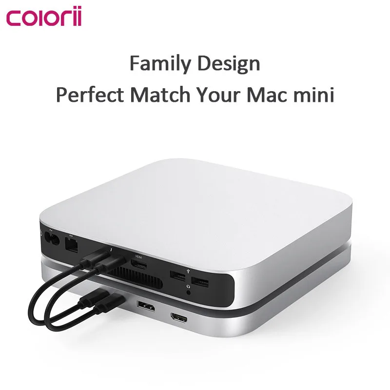 for Mac mini with 2.5 SATA NVME M.2 SSD Case DP USB3.0 M1/M2 USB C
