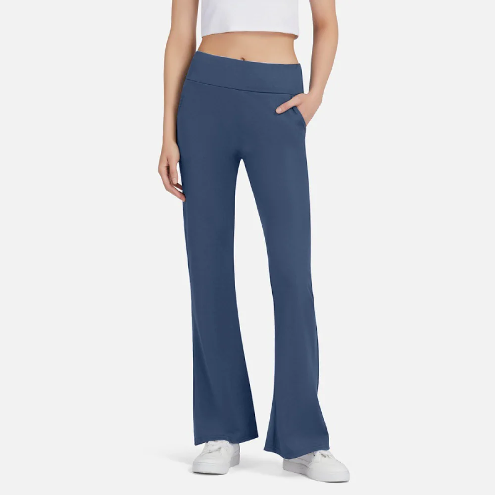 High Waist Seamless Yoga Flare Pants Women Bootcut Leggings Slimming Athletic Tights For Gym Fitness Running Training Workout