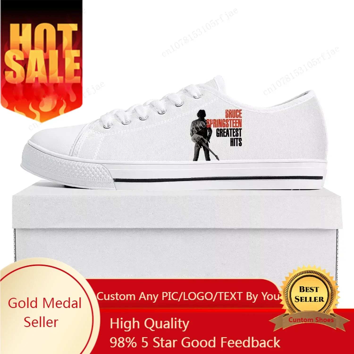 Born To Run Low Top Bruce Springsteen Sneakers Mens Womens Teenager Canvas Sneaker 3D Print Couple Shoe Custom Shoe