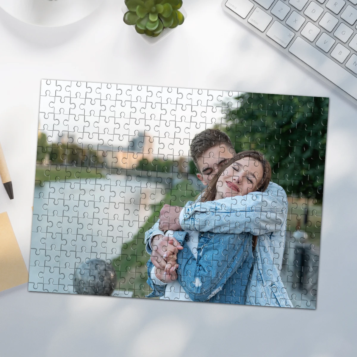 35/300/500/1000pcs Personalized Custom Photo Puzzle Couple Custom Photo Portrait Painting Handmade Birthday Gift Commemorative I