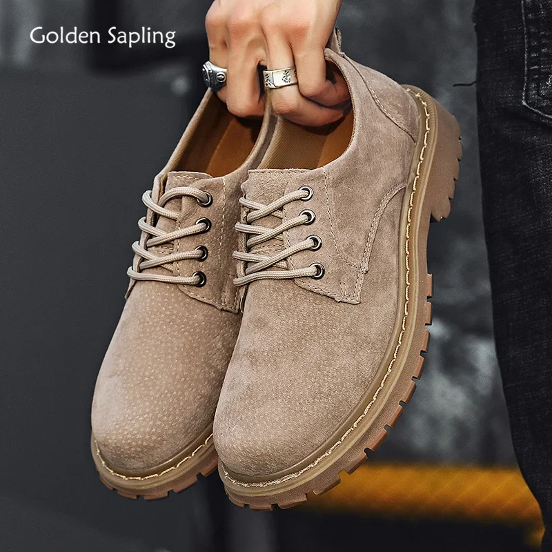 Golden Sapling Classics Men\'s Casual Shoes Fashion Oxfords Vintage Leisure Flat Comfortable Work Shoes Platform Loafers Footwear