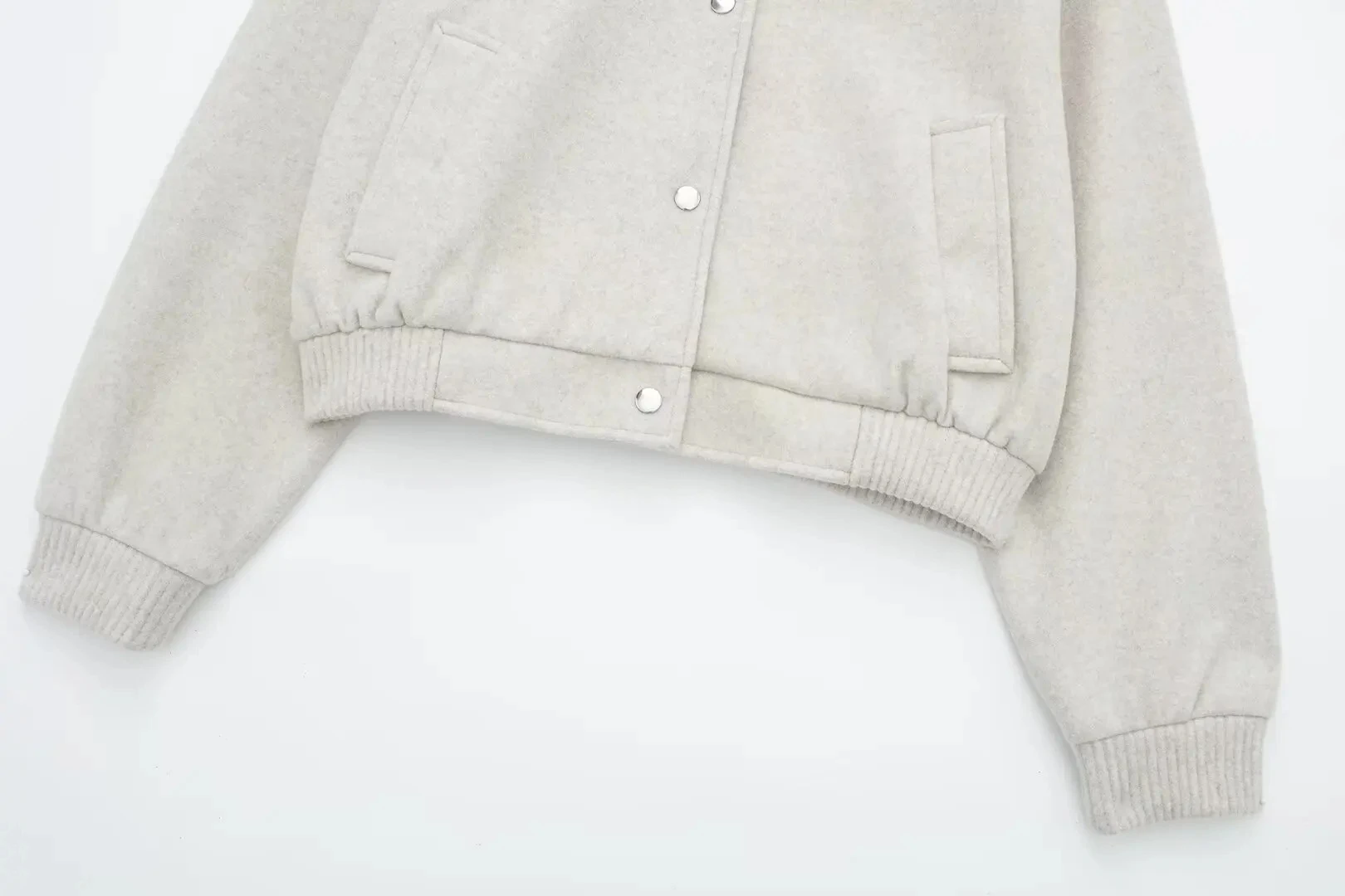 2024 Woman Solid Bomber Jacket Long Sleeves Loose Female Short Cardigan Top Wild Commute Streetwear Women's New In Coat