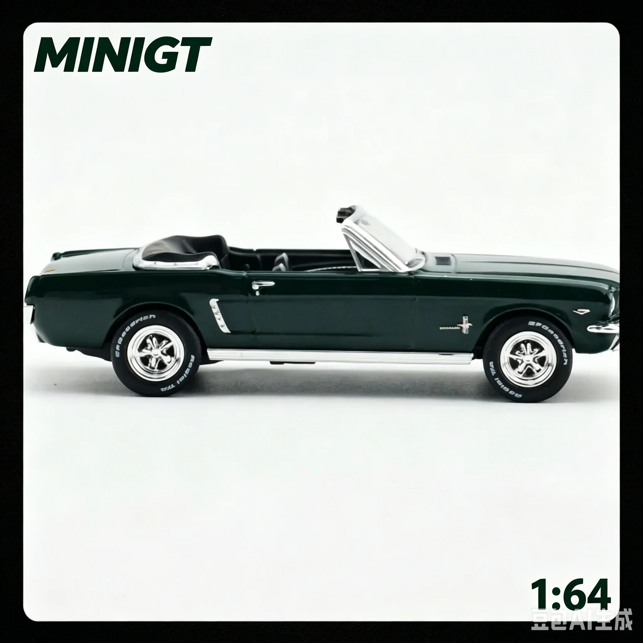MINIGT 1:64 1964 Ford Mustang 1166die-casting alloy simulation car model for boys as a gift,desktop ornament.