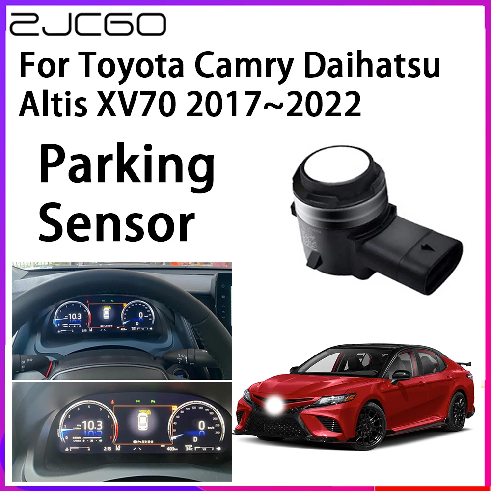 

ZJCGO Parking Sensor Kit Car Parktronic Backlight Reverse Radar Monitor System for Toyota Camry Daihatsu Altis XV70 2017~2022