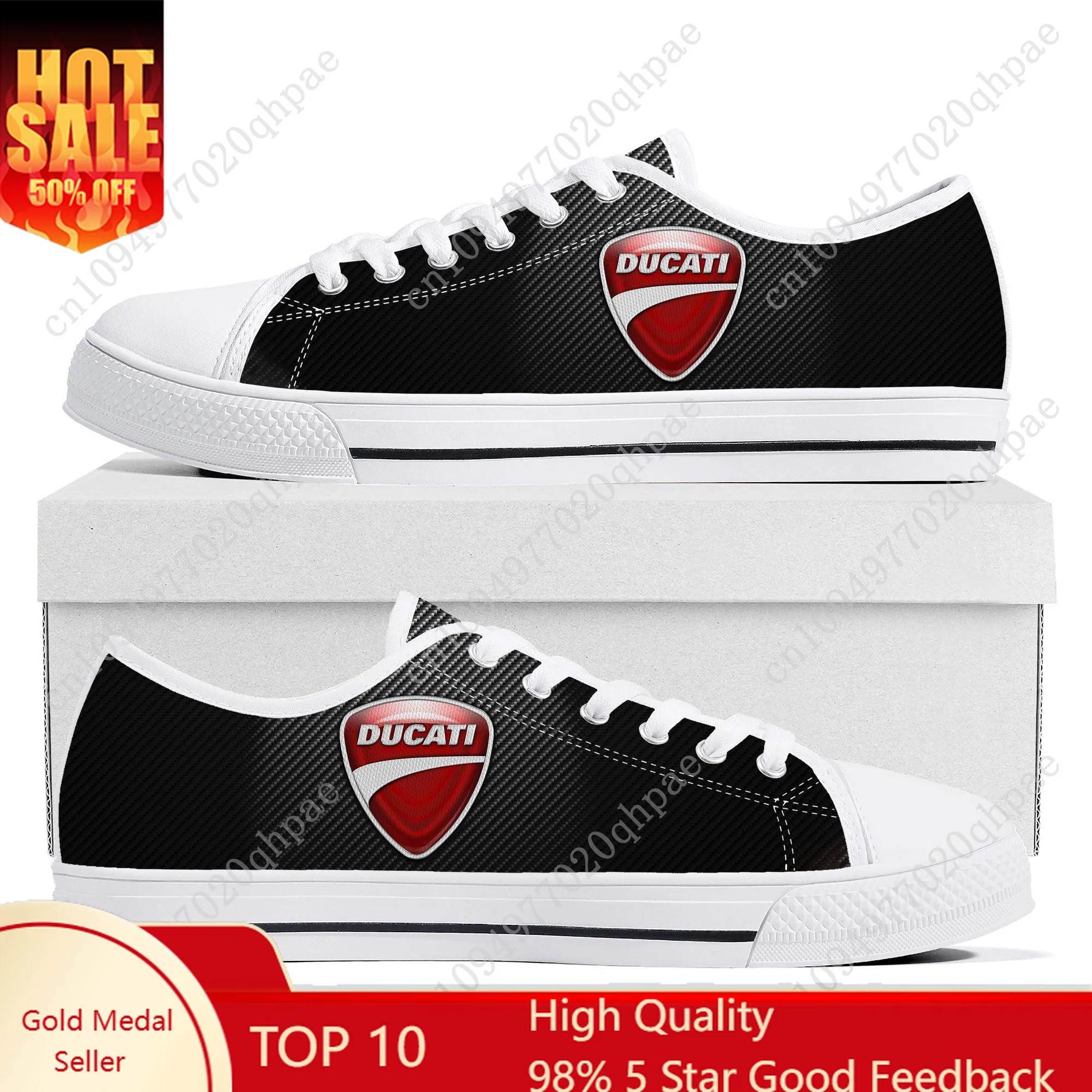 

D-Ducatis Low Top Sneakers Mens Womens Teenager High Quality Canvas Sneaker 3D Print Casual Couple Shoes Personalized Shoe