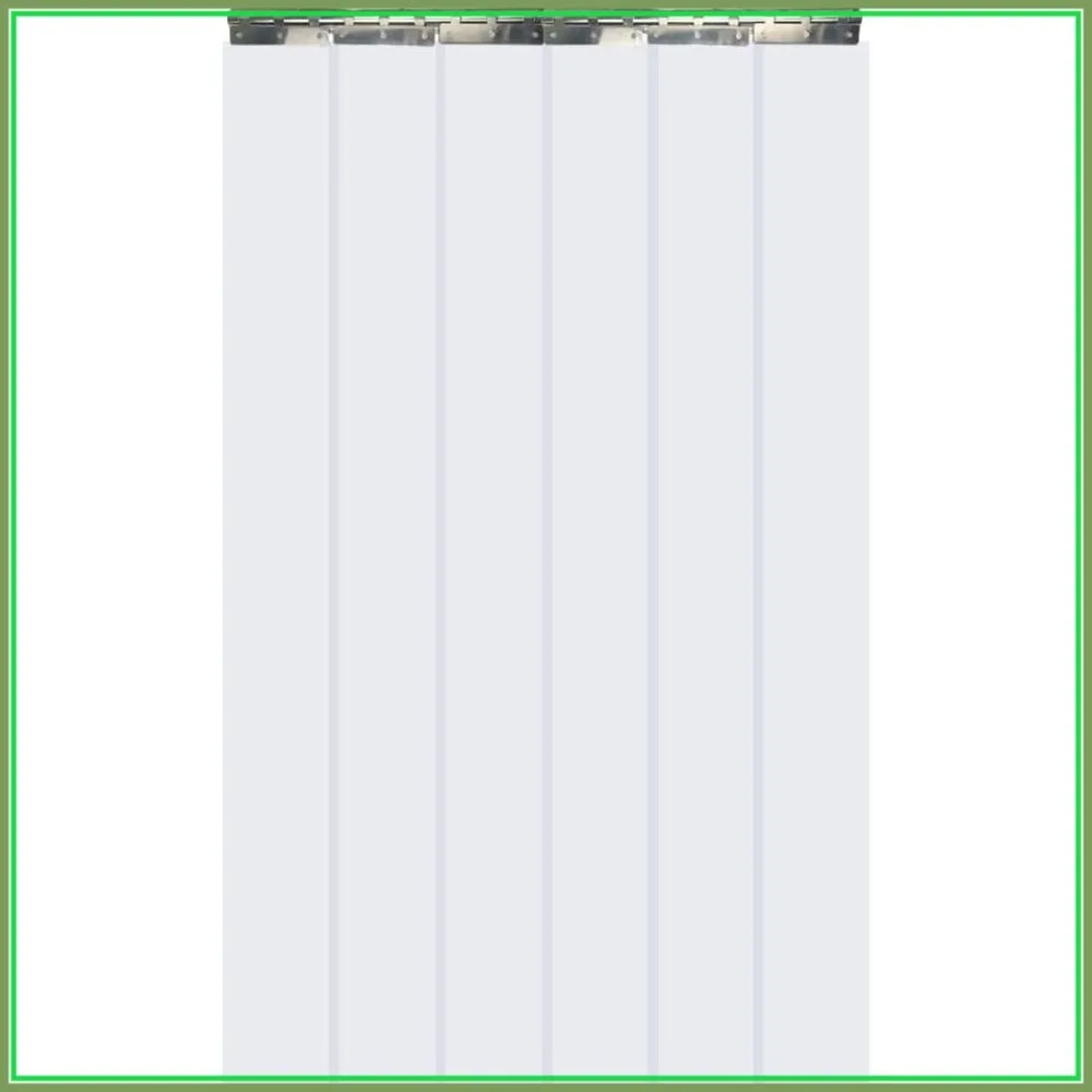 

PVC Strip Door Curtain Kit with Hardware, 36"x87" Clear Smooth 7" Wide Strips, for Warehouse Garage Barn