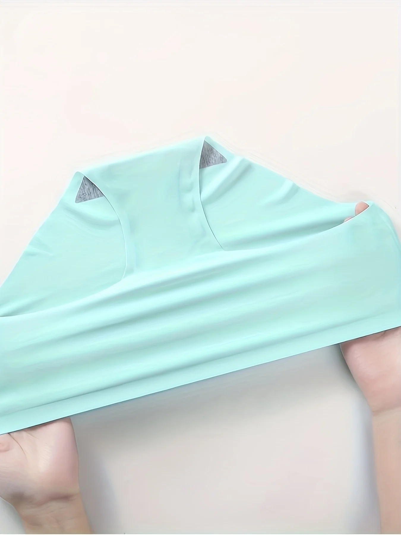 

Бесшовный комплект женского нижнего белья — трусики со средней талией из ледяного шелка, дышащие монохромные трусы для повседневного ношения