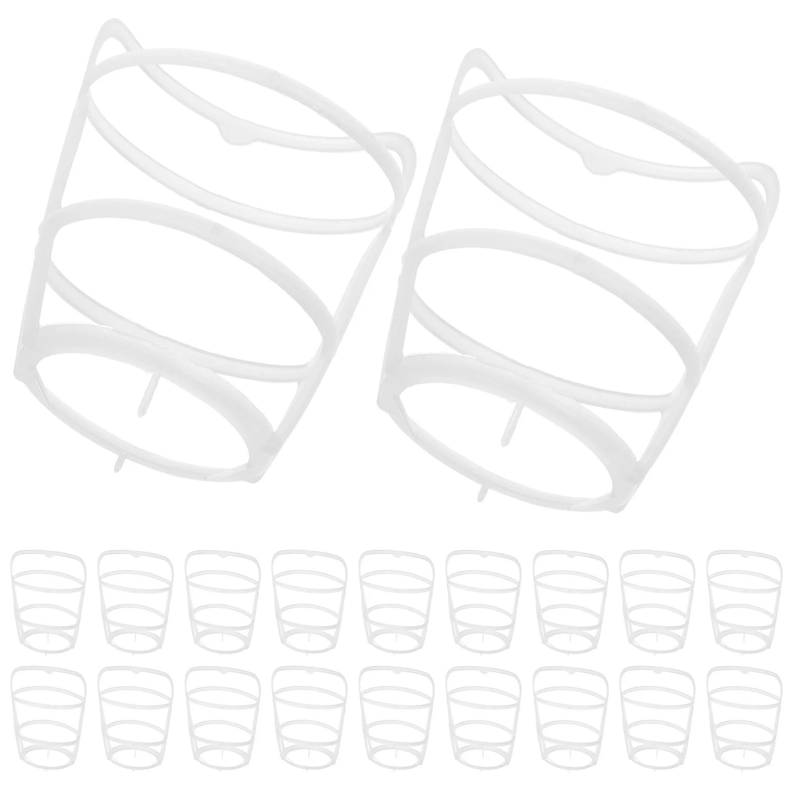 20Pcs Saline Bottle Net Holders Sturdy Plastic Infusion Bottle Cage Reusable for Hospital Drip Stand Setup Infusion Hanging Nets