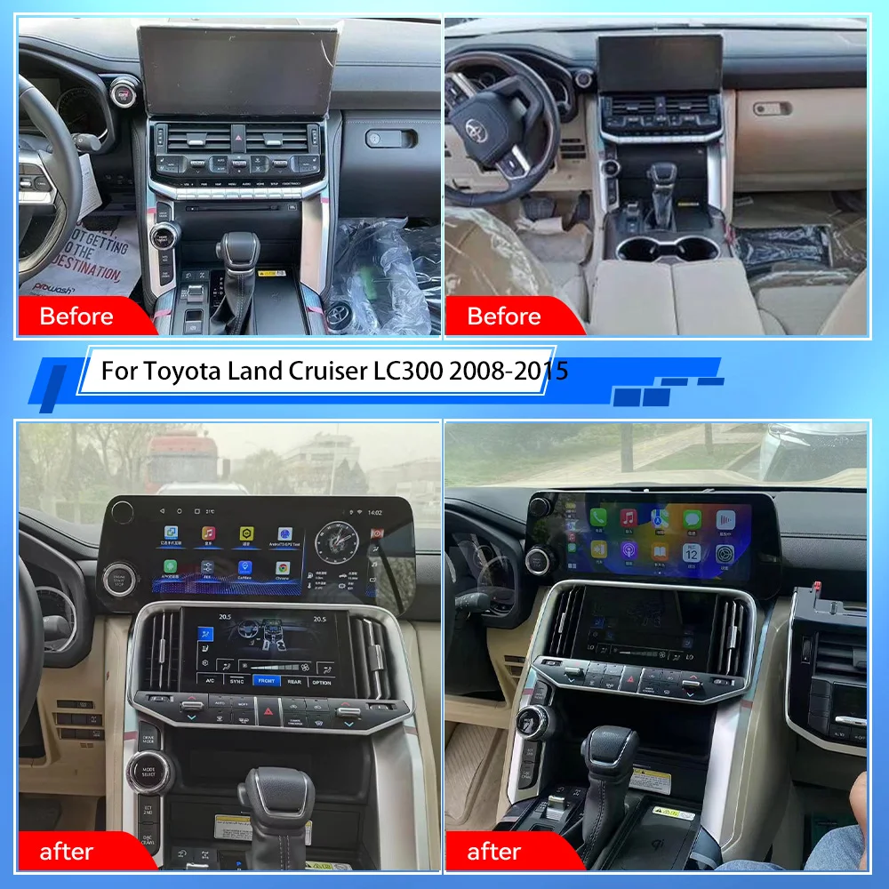 Android 128 For Toyota Land Cruiser LC300 2008-2015 Upgrade To Lexus LX600 Radio Car GPS Navigation Multimedia Player