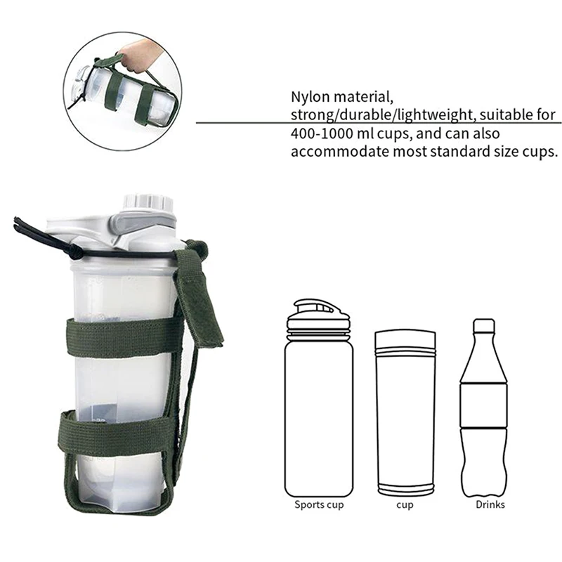 New Molle Water Bottle Pouch Bag Portable Military Outdoor Travel Hiking Water Bottle Holder Kettle Carrier Bag