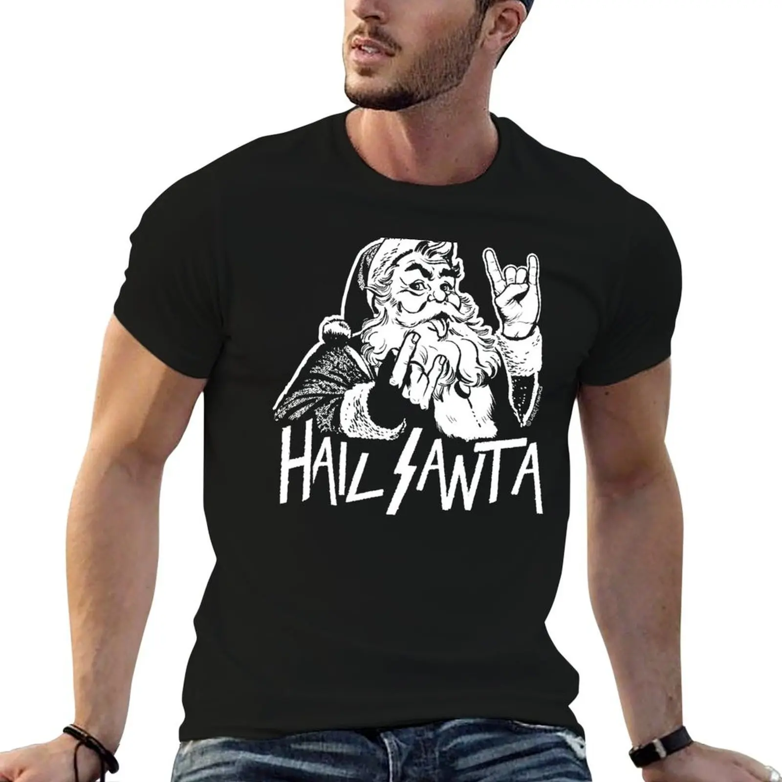 

Hail Santa T-Shirt cotton tshirt 100% essential t shirt T-Shirt