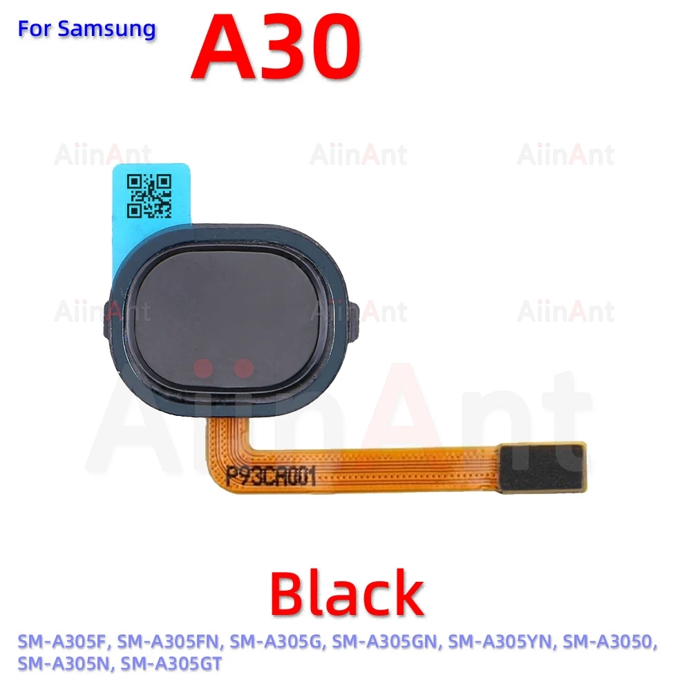 Aiinant Home Power Back Button Touch ID Finger Scanner Fingerprint Sensor Flex Cable For Samsung Galaxy A30 A40 A305F A305 A405F