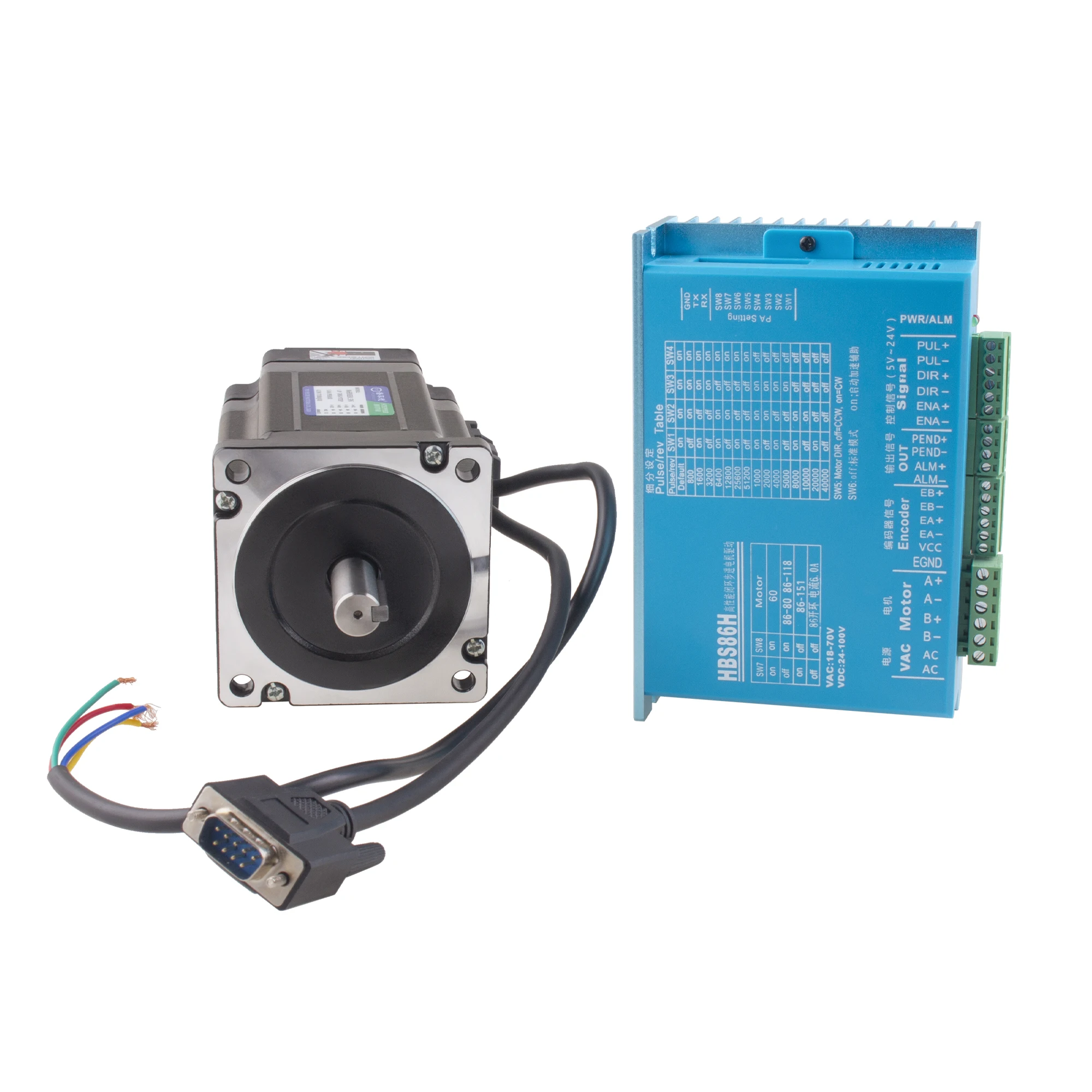 Nema 34 12N.m 86 Closed Loop Stepper Motor Kit Hybird Servo Driver HB860H + 86HSE12N-B32 2 Phase Stepper Motor  For CNC