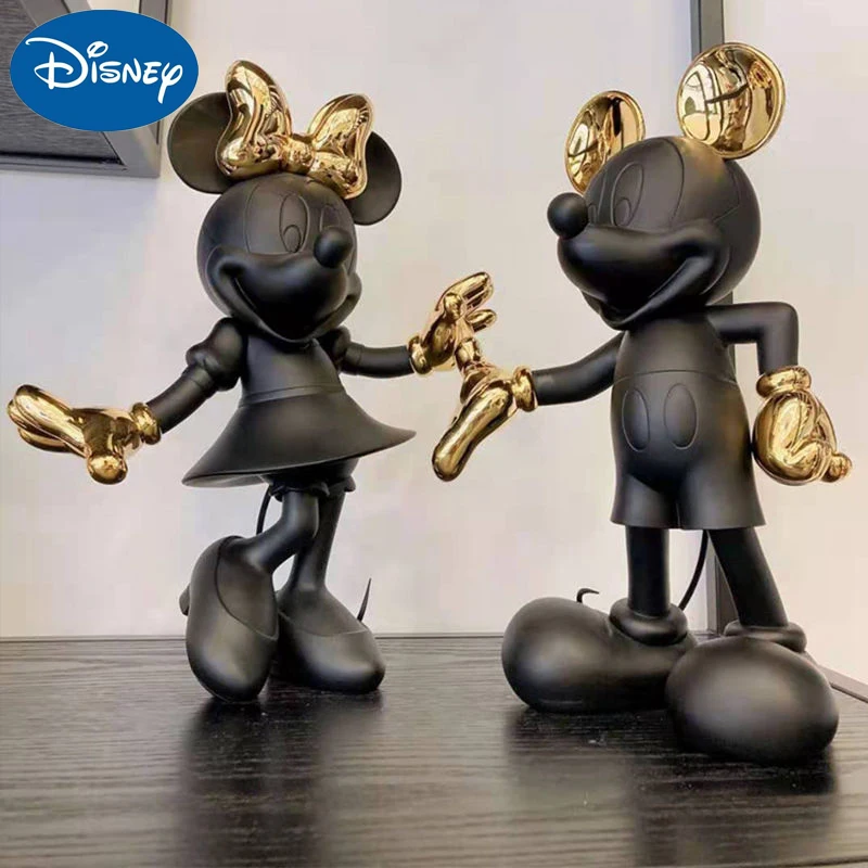 

Disney Mickey Mouse Heart Gesture Action Figure 29cm Resin Collection Model Statue Anime Cartoon Doll Children Toys Decorations