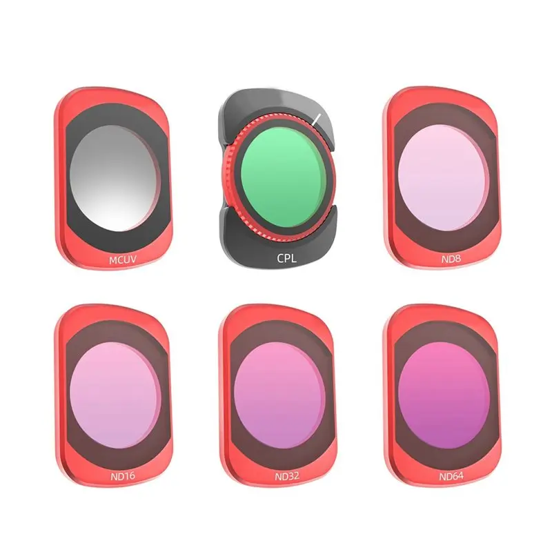 

AA08-Filters Set For POCKET 4/3 MCUV HD Optical Glass Lens Filter Kit ND8 ND16 ND32 ND64 Neutral Density Camera Accessories