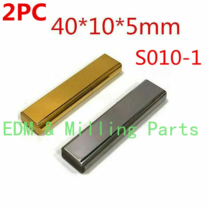 

2PC Wire EDM Spark S010-1 Power Feed Contact Titanium Plating 3110330 40*10*5mm For CNC Spark AD400/AD360/AG600 Machine Service