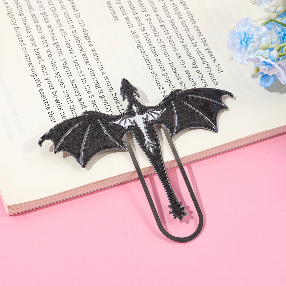 Gotisches vierflügeliges Drachen-Metall-Lesezeichen/-Clip, gefertigt aus Kupfer, ist eine ideale Wahl für Fantasy-Bücher-Fans und Geschenkgeber.