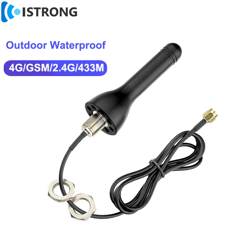 433MHz/2.4G/4G/GSM Antenna 5dbi High Gain Amplifier Outdoor Waterproof Cabinet Antenna Long Range Signal Booster SMA Male 1m