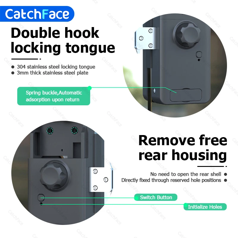 Mechanical Key TTLOCK Smart Lock For Glass Door Fingerprint Code Card Electronic Door Lock Digital Lock Sliding Door